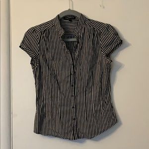 Express navy & white stripe shirt